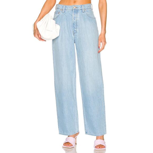 Mother Snacks The Pleated Fun Dip Puddle Barrel Jeans Size 28 - Picture 1 of 8